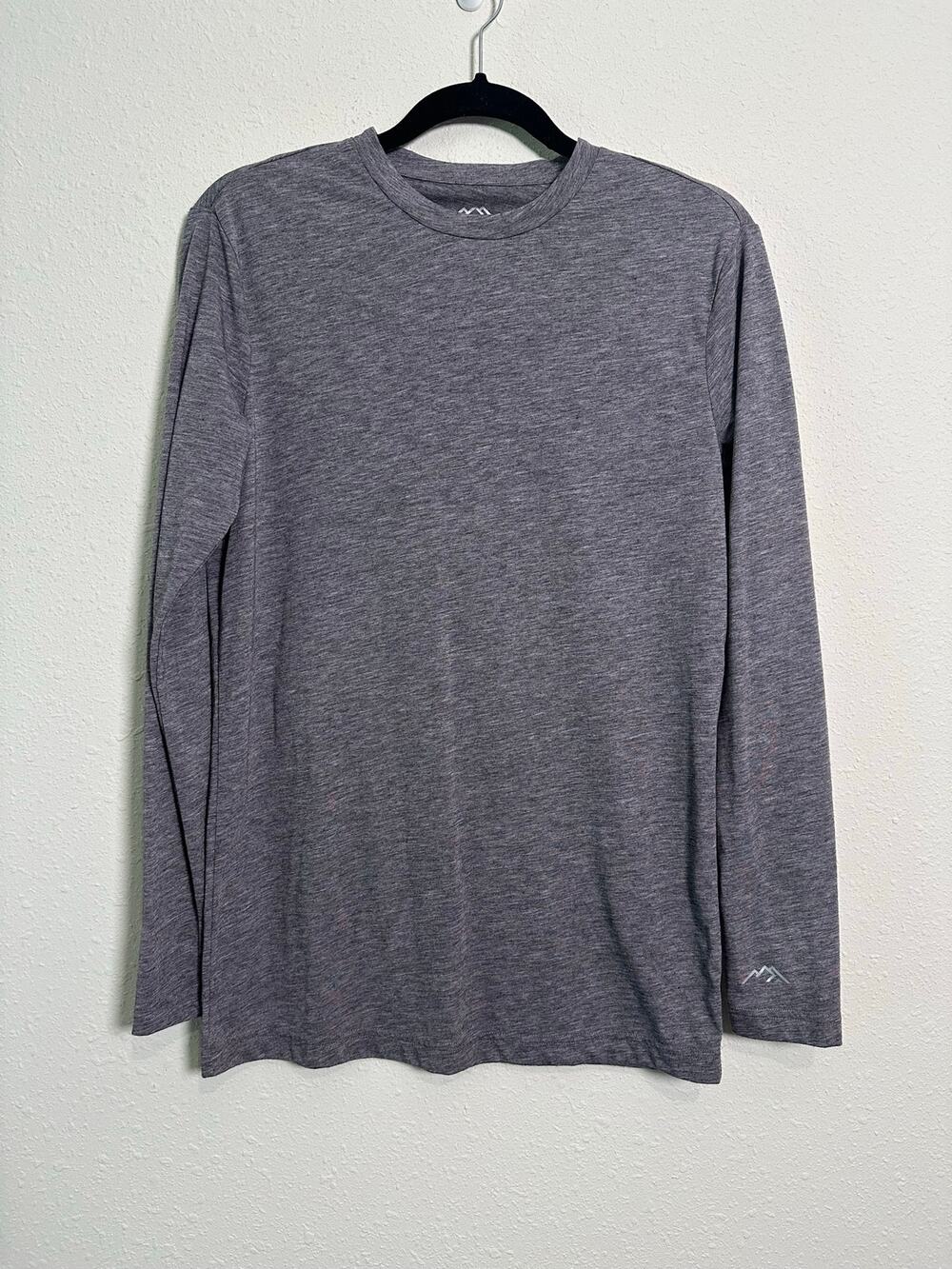 Men's Merino Tech Long Sleeve  Grey Baselayer Size Small